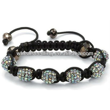 Venta al por mayor pulsera de cristal de la bola y pulsera de cristal FH-60